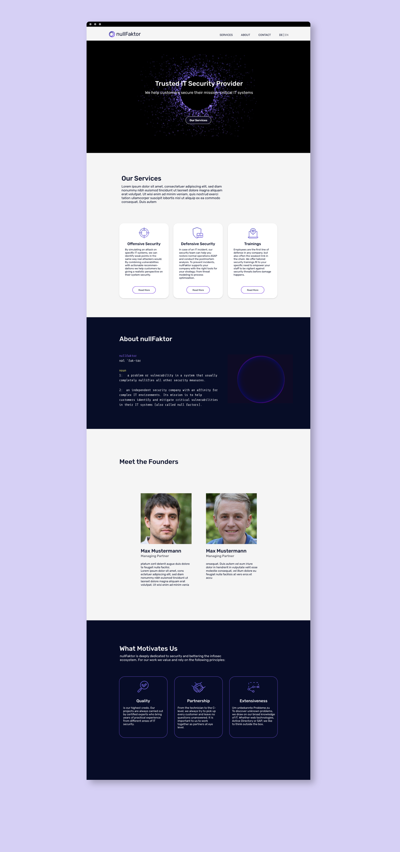 YUTIAN LI nullFaktor, Branding Design | Website design